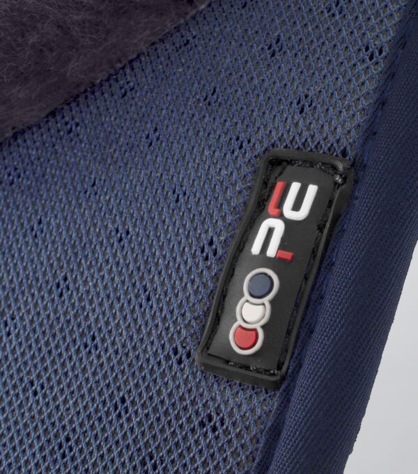 Premier Equine Close Contact Airtechnology Shockproof Wool Dressage Saddle Pad in Navy/Grey Wool – view 2