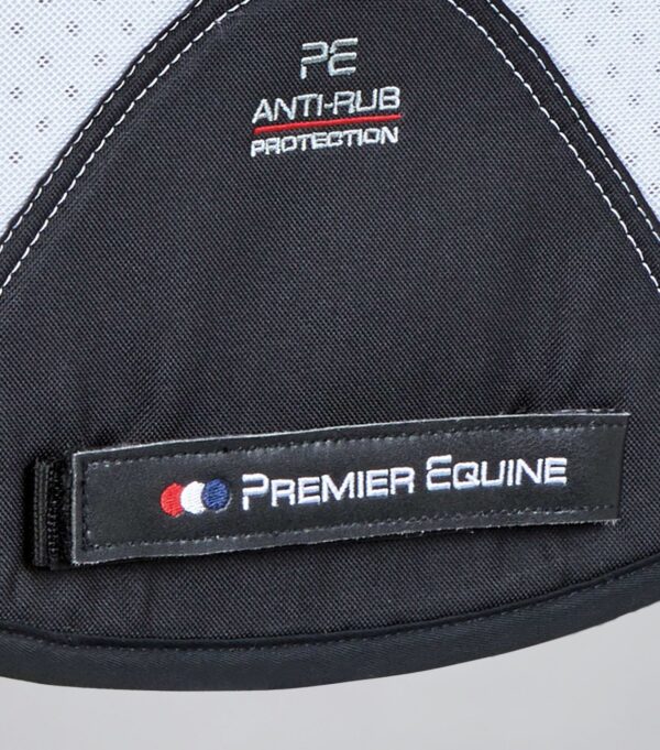 Premier Equine Close Contact Airtechnology Shockproof Wool Dressage Saddle Pad in White/Black Wool – view 5