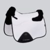 Premier Equine Close Contact Airtechnology Shockproof Wool Dressage Saddle Pad in White/Black Wool – view 1