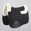 Premier Equine Close Contact Merino Wool European Dressage Saddle Pad in Black/Natural Wool – view 1
