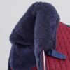 Premier Equine Close Contact Merino Wool European Dressage Saddle Pad in Burgundy/Navy Wool – view 2