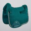 Premier Equine Close Contact Merino Wool European Dressage Saddle Pad in Green/Green Wool – view 1