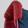 Premier Equine Close Contact Merino Wool European Dressage Saddle Pad in Navy/Burgundy Wool – view 2