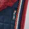 Premier Equine Close Contact Merino Wool European Dressage Saddle Pad in Navy/Burgundy Wool – view 3