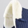 Premier Equine Close Contact Merino Wool European Dressage Saddle Pad in Navy/Natural Wool – view 2