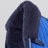 Premier Equine Close Contact Merino Wool European Dressage Saddle Pad in Royal Blue/Navy Wool – view 2