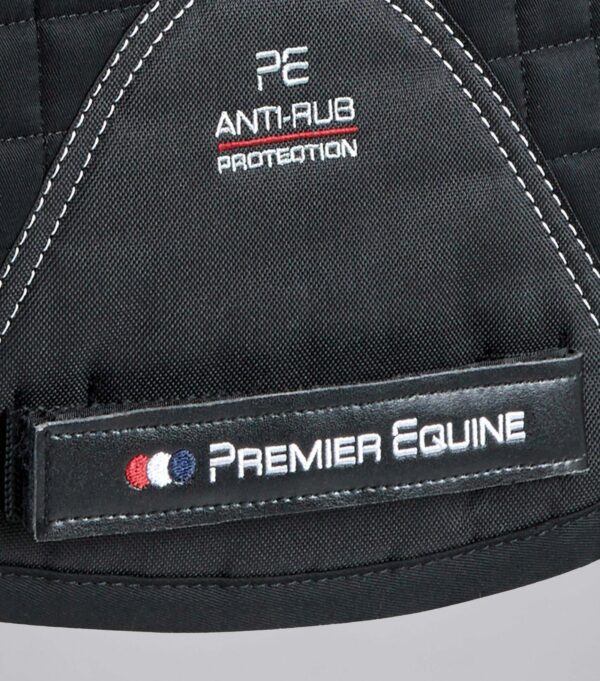 Premier Equine Close Contact Merino Wool European GP/Jump Saddle Pad in Black/Natural Wool – view 5