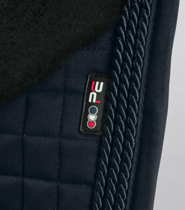 Premier Equine Close Contact Merino Wool European GP/Jump Saddle Pad in Black/Black Wool – view 4