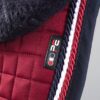 Premier Equine Close Contact Merino Wool European GP/Jump Saddle Pad in Burgundy/Navy Wool – view 2