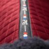 Premier Equine Close Contact Merino Wool European GP/Jump Saddle Pad in Burgundy/Navy Wool – view 6