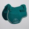 Premier Equine Close Contact Merino Wool European GP/Jump Saddle Pad in Green/Green Wool – view 1