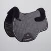 Premier Equine Close Contact Merino Wool European GP/Jump Saddle Pad in Grey/Black Wool – view 1