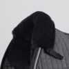 Premier Equine Close Contact Merino Wool European GP/Jump Saddle Pad in Grey/Black Wool – view 3