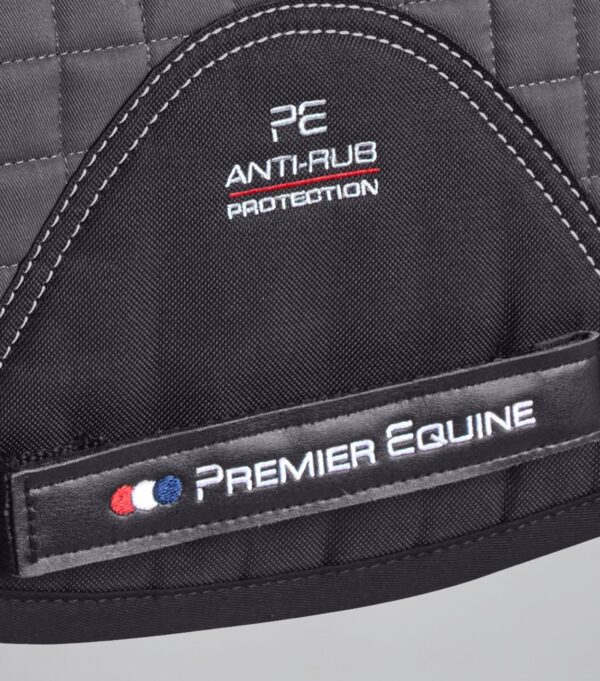 Premier Equine Close Contact Merino Wool European GP/Jump Saddle Pad in Grey/Black Wool – view 5