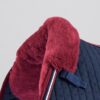 Premier Equine Close Contact Merino Wool European GP/Jump Saddle Pad in Navy/Burgundy Wool – view 3