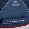 Premier Equine Close Contact Merino Wool European GP/Jump Saddle Pad in Navy/Burgundy Wool – view 5