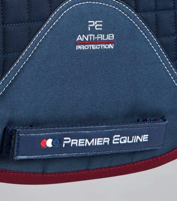 Premier Equine Close Contact Merino Wool European GP/Jump Saddle Pad in Navy/Burgundy Wool – view 5
