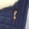 Premier Equine Close Contact Merino Wool European GP/Jump Saddle Pad in Navy/Natural Wool – view 4