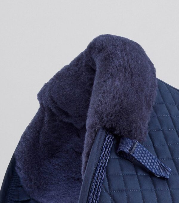 Premier Equine Close Contact Merino Wool European GP/Jump Saddle Pad in Navy/Navy Wool – view 3