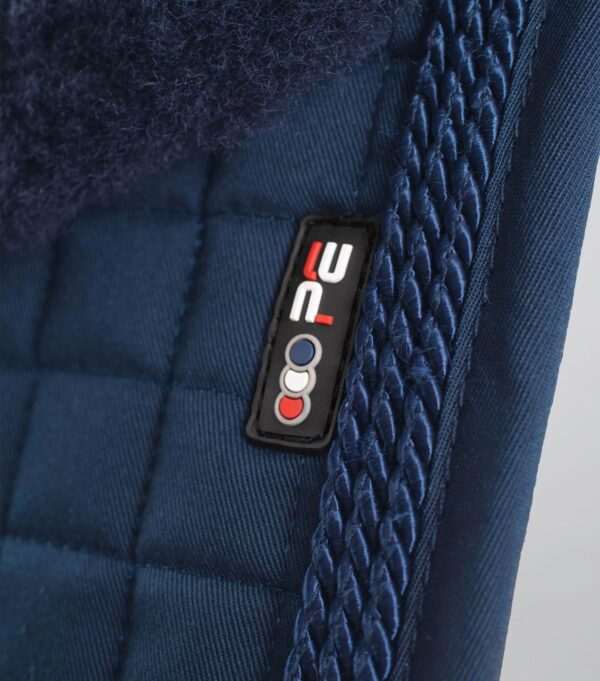 Premier Equine Close Contact Merino Wool European GP/Jump Saddle Pad in Navy/Navy Wool – view 4