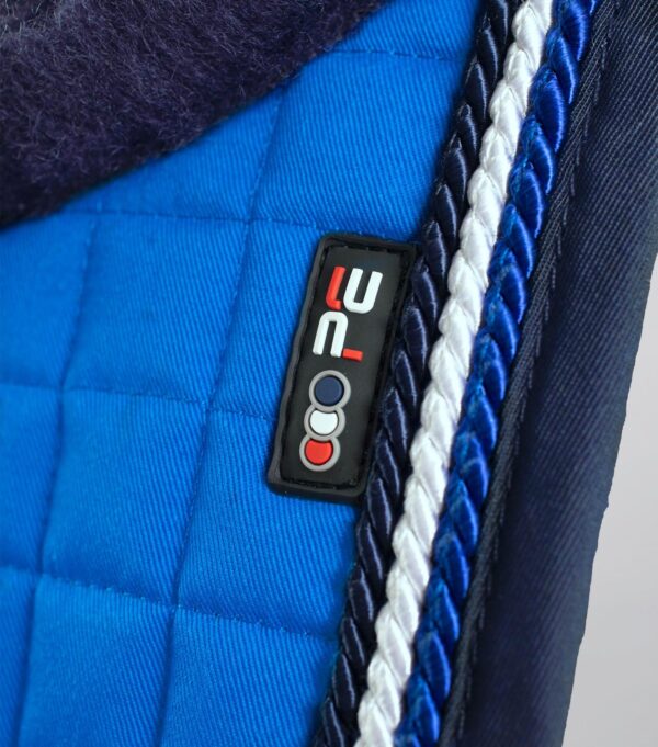 Premier Equine Close Contact Merino Wool European GP/Jump Saddle Pad in Royal Blue/Navy Wool – view 4