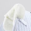 Premier Equine Close Contact Merino Wool European GP/Jump Saddle Pad in White/Natural Wool – view 3