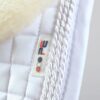 Premier Equine Close Contact Merino Wool European GP/Jump Saddle Pad in White/Natural Wool – view 4