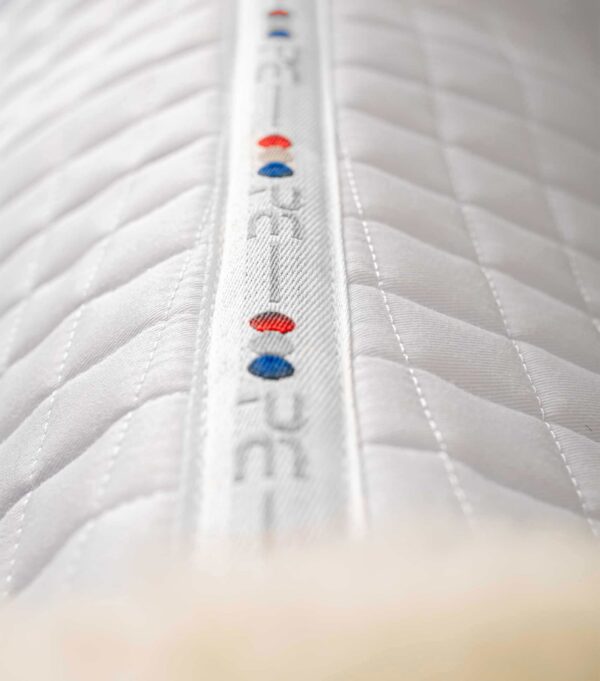 Premier Equine Close Contact Merino Wool European GP/Jump Saddle Pad in White/Natural Wool – view 6