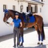 LeMieux Suede Dressage Square in Benetton Blue - view 3