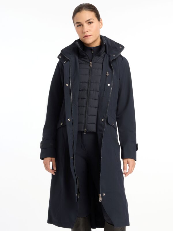 LeMieux Amelie Waterproof Lightweight Riding Coat in Navy – view 1