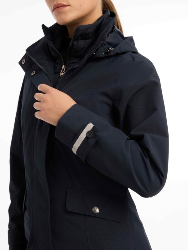 LeMieux Amelie Waterproof Lightweight Riding Coat in Navy – view 5