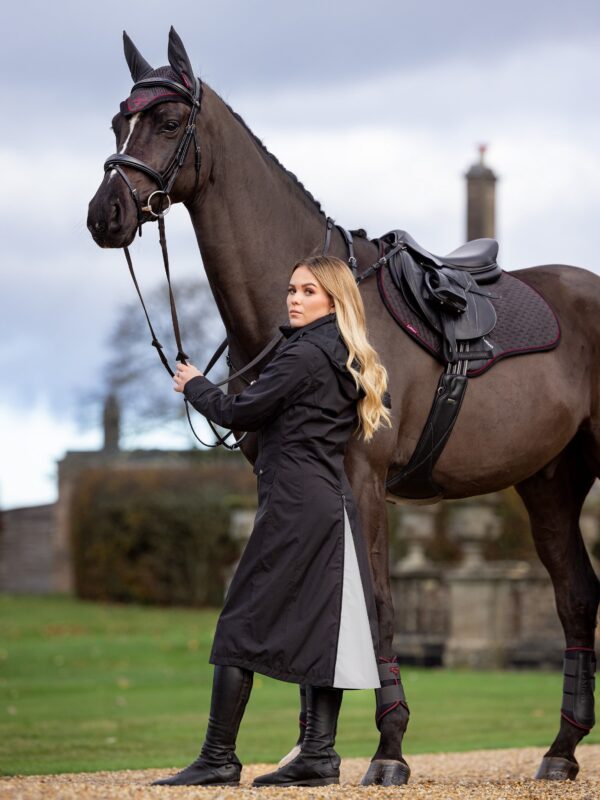 LeMieux Amelie Waterproof Lightweight Riding Coat in Black - view 3