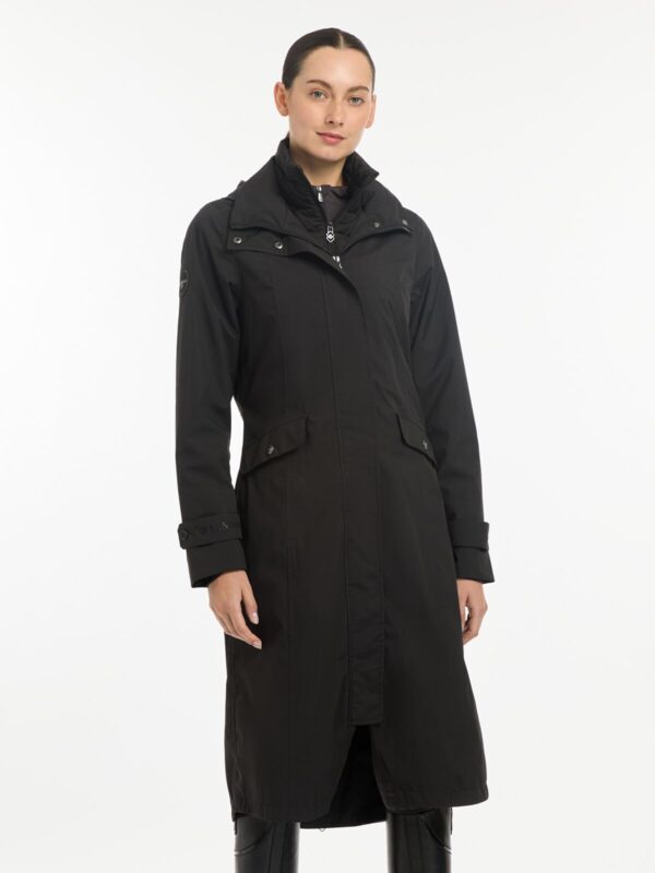LeMieux Amelie Waterproof Lightweight Riding Coat in Black - view 1