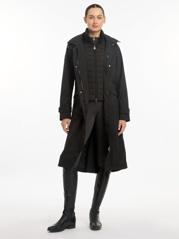 LeMieux Amelie Waterproof Lightweight Riding Coat in Black - view 5