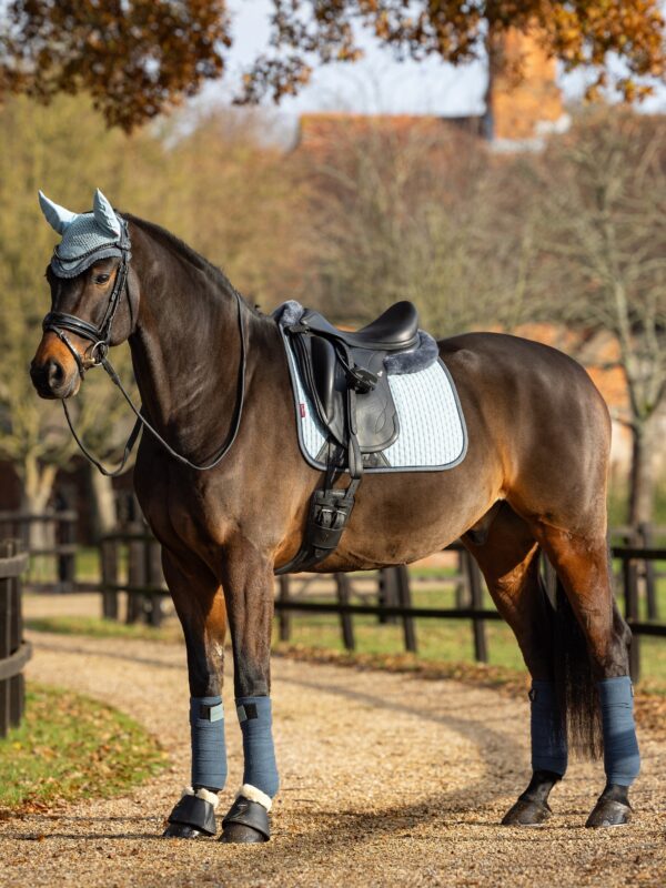 LeMieux Suede Dressage Square in Glacier - view 3