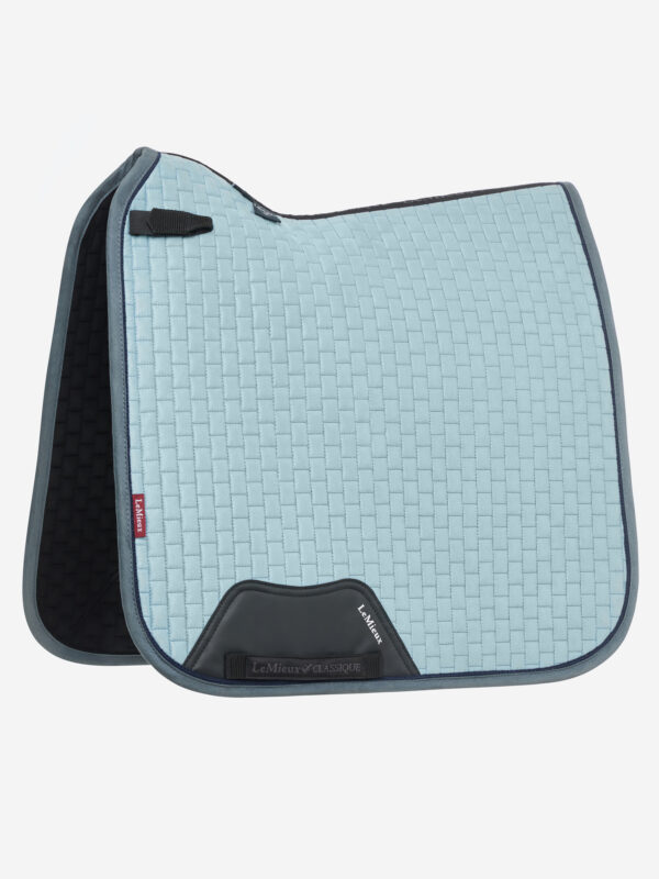 LeMieux Suede Dressage Square in Glacier - view 2