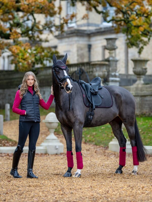 LeMieux Suede Dressage Square in Cinder - view 3