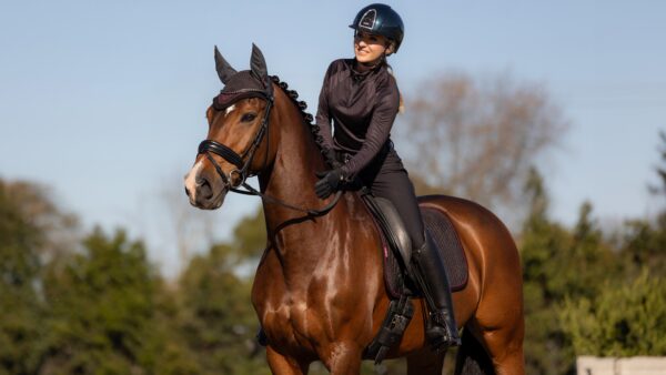 LeMieux Suede Dressage Square in Cinder - view 4