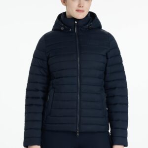 LeMieux Rose Hooded Puffer Jacket in Navy – view 1