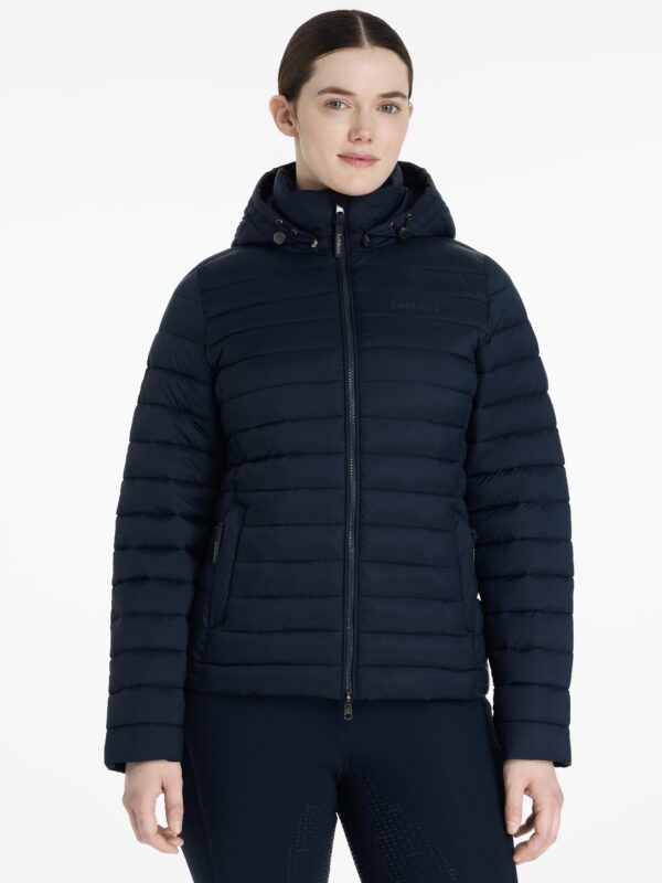 LeMieux Rose Hooded Puffer Jacket in Navy – view 1