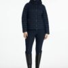 LeMieux Rose Hooded Puffer Jacket in Navy – view 5