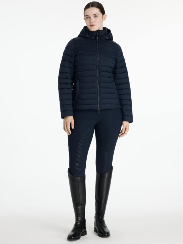 LeMieux Rose Hooded Puffer Jacket in Navy – view 5
