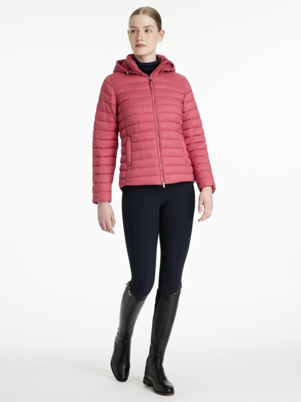 LeMieux Rose Hooded Puffer Jacket in Cranberry - view 4
