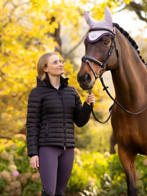 LeMieux Rose Hooded Puffer Jacket in Black - view 3