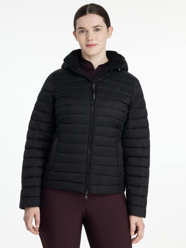 LeMieux Rose Hooded Puffer Jacket in Black - view 1