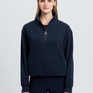 LeMieux Keira Quarter Neck Sweat in Navy – view 1