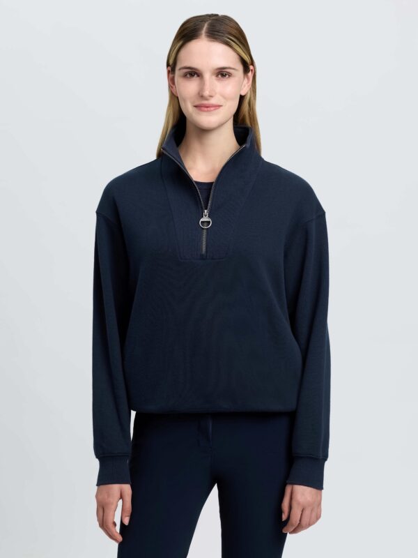 LeMieux Keira Quarter Neck Sweat in Navy – view 1