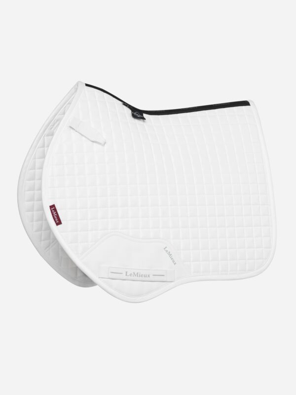 LeMieux Mini Suede Close Contact Square in White - view 1