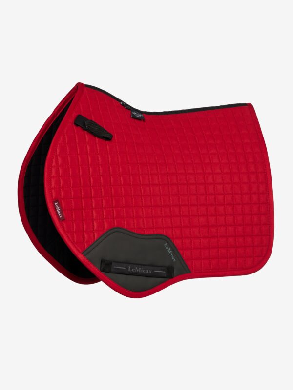 LeMieux Mini Suede Close Contact Square in Chilli - view 1
