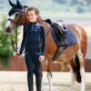 LeMieux Mini Suede Close Contact Square in Navy – view 2